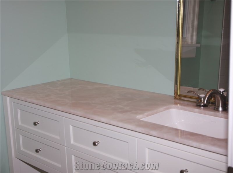 Persian Pink Onyx Bath Top,Vanity Top