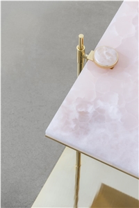 Pink Onyx Hotel Bathroom Cups Customized Design
