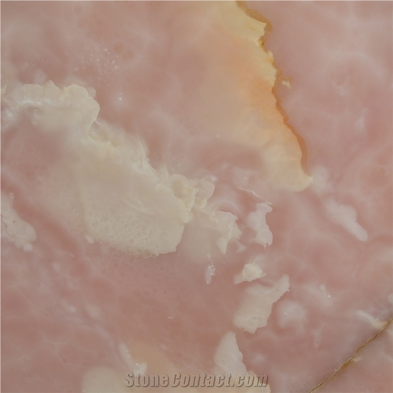 Pink Onyx Slab High Glossy Bathroom Floor Tile