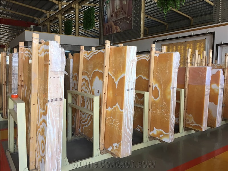 Lg Extra Orange Onyx Polished Slabs