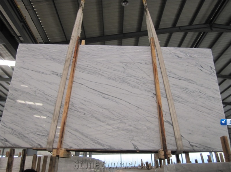 Beautiful Natural Carara White Marble Slab