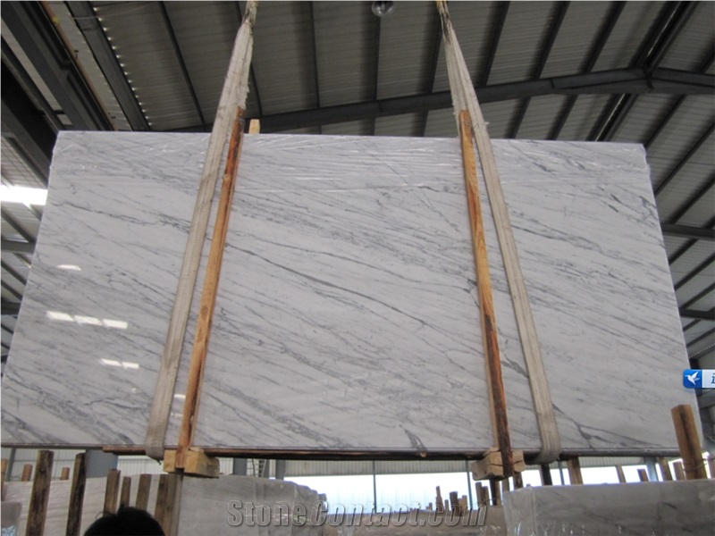 Beautiful Natural Carara White Marble Slab