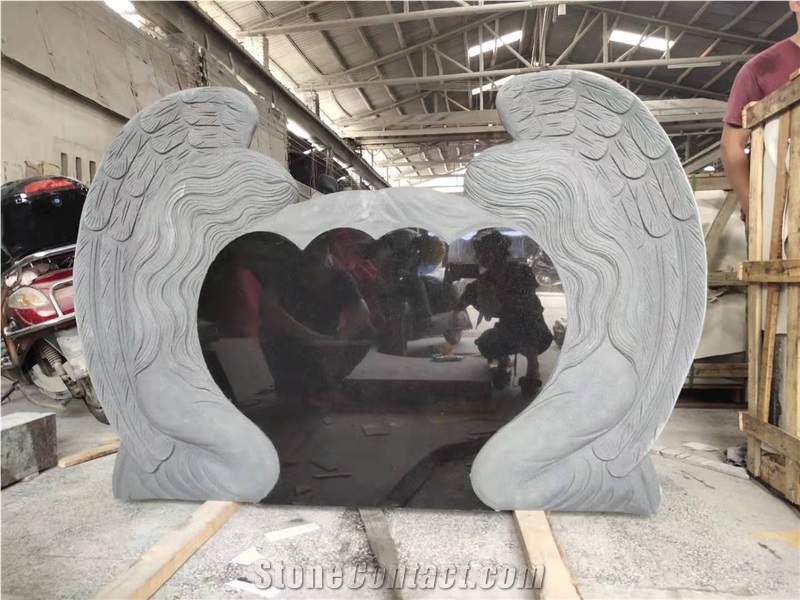 Double Angel Tombstone Western Style Monuments