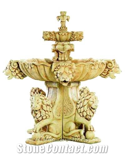 Good Looking Lion Statue Stone Fountain