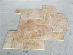 Chinese Beige Travertine French Pattern Pavers