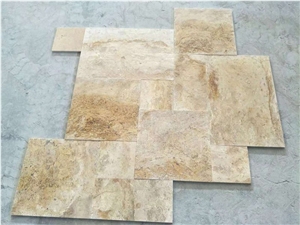 Chinese Beige Travertine French Pattern Pavers