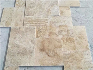 Chinese Beige Travertine French Pattern Pavers