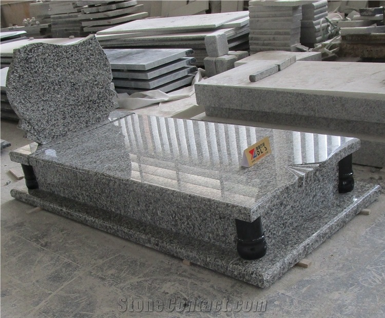 Swan Blue Granite Tombstone Headstones Factory