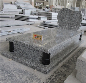 Swan Blue Granite Tombstone Headstones Factory