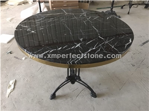 Elegeant Neor Marquina/Carrara Marble Coffee Table