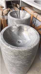 Pedestal Sink Grey Marble Basin Pedestal Sink Grey Marble Basin