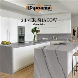 Silver Shadow Quartzite Kitchen Island Tops, Perimeter Countertops