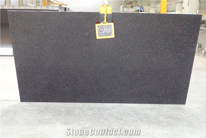 Black Galaxy Granite India Slabs Tiles