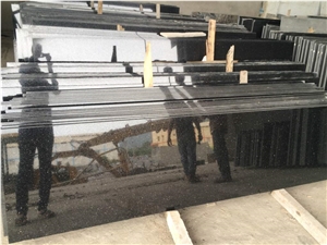 Black Galaxy Granite India Slabs Tiles