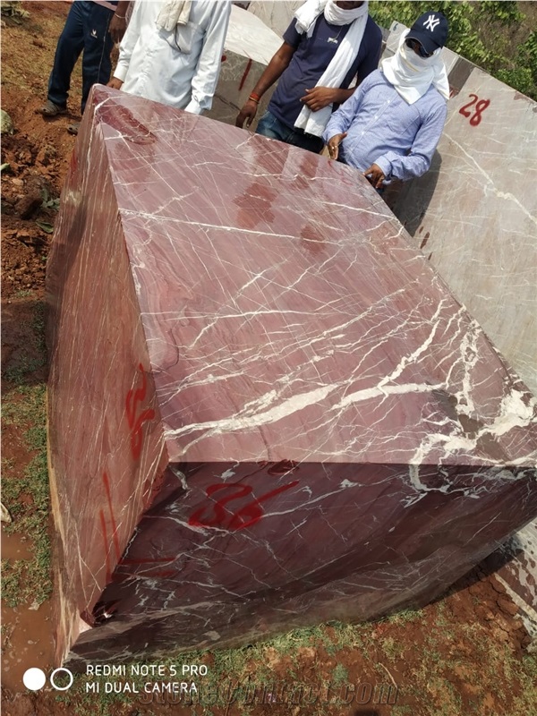 Indo Levanto Red Marble Block, India Red Marble