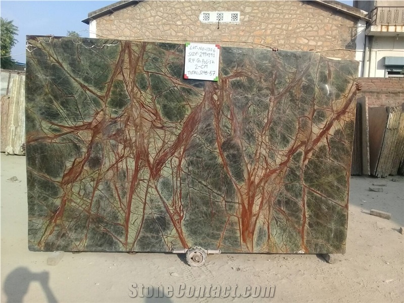 Rain-Forest Green Marble Slabs & Tiles