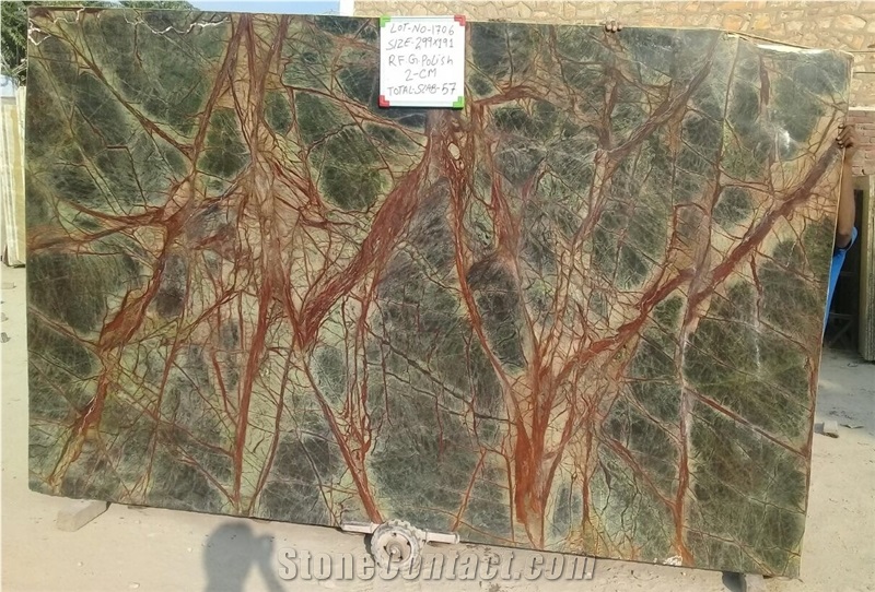 Rain-Forest Green Marble Slabs & Tiles