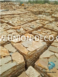 Beige Color Flagstone Slate Floor&Wall