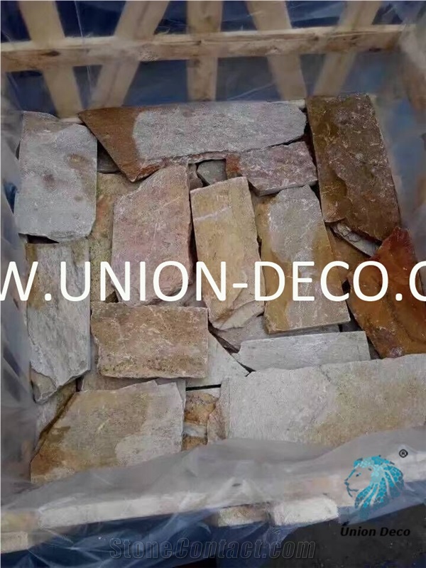Beige Color Flagstone Slate Floor&Wall