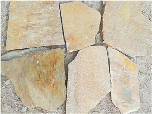 Yellow Quartzite Irregular Paving Stone Tiles
