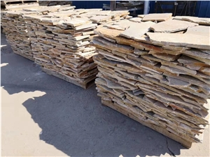 Yellow Quartzite Irregular Paving Stone Tiles