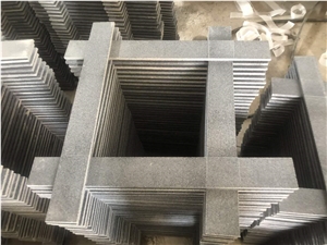 Original G654 Black Granite Honed Stair Riser