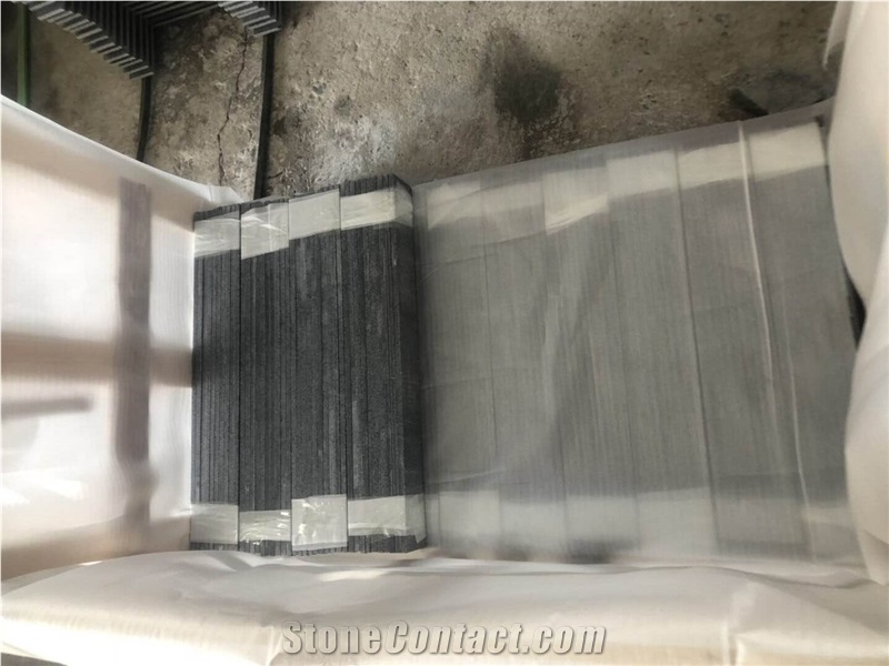 Original G654 Black Granite Honed Stair Riser