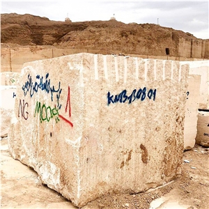Atashkooh Beige Travertine Block, Iran Beige Travertine