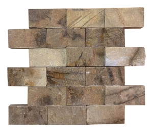 Picasso Marble Split Face Mosaic, Mosaic Tile