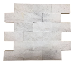 White Marble Split Face Mosaic, Mosaic Tile