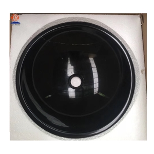 Black Marquina Marble Round Bathroom Wash Basins