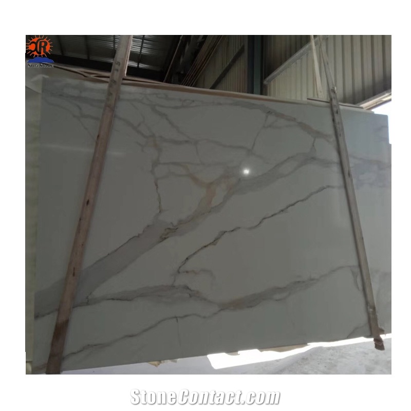 Calacatta Faux Marble Slab Artificial Stone