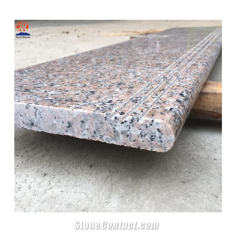 China Cheap Rosa Porino Red Granite Stairs