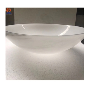 Han White Jade Marble Public Vanity Bathroom Sinks