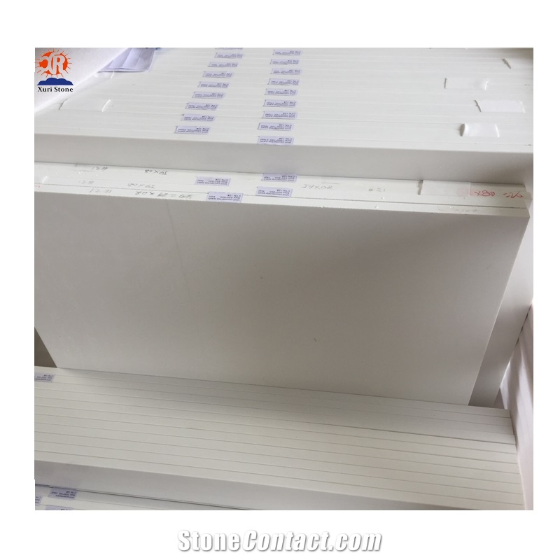 White Pure Nano Artificial Stone Marble Tile