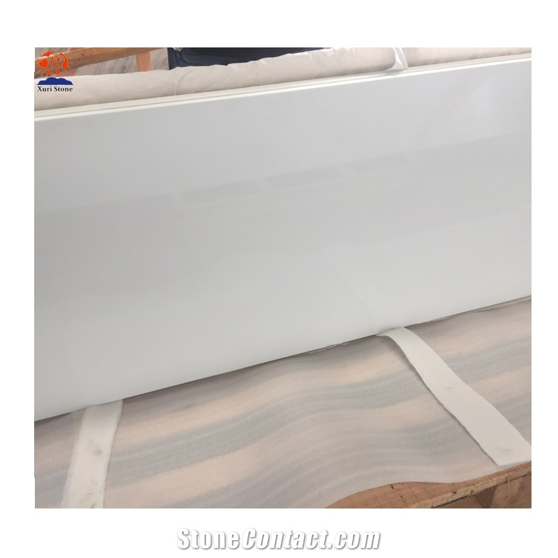 White Pure Nano Artificial Stone Marble Tile