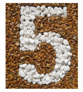 Beige Tumble Pebbles for Landscaping