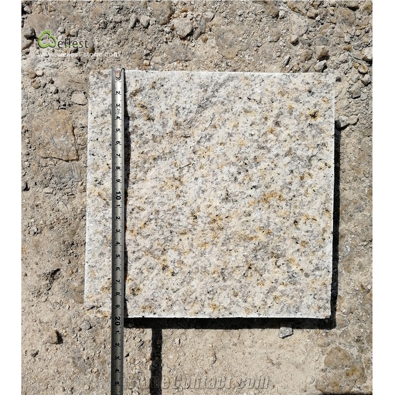 G682 Cube Stone Paver Yellow Beige Rusty Granite