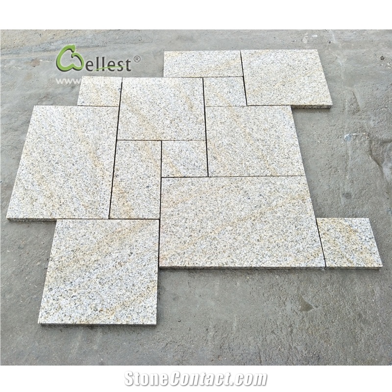 G682 Paving Tile Panel Yellow Beige Granite Patio