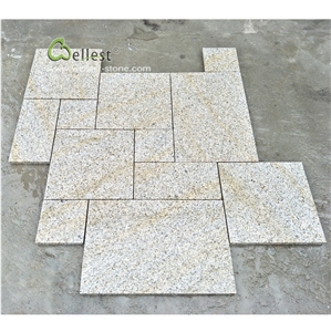 G682 Paving Tile Panel Yellow Beige Granite Patio