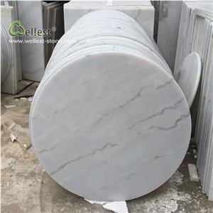 M500 Marble Round Tabletops Guangxi White