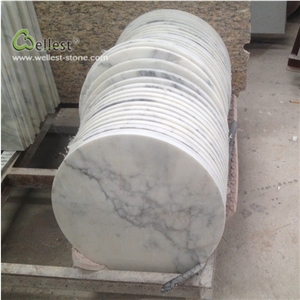 M500 Marble Round Tabletops Guangxi White