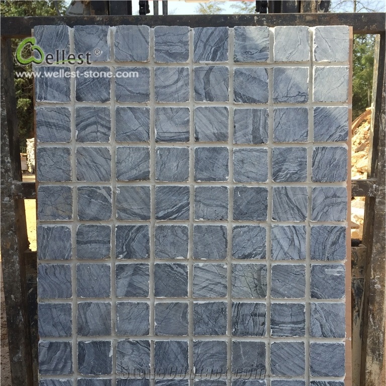 M711 Marble Paving Meshed Ancient Wood Grain