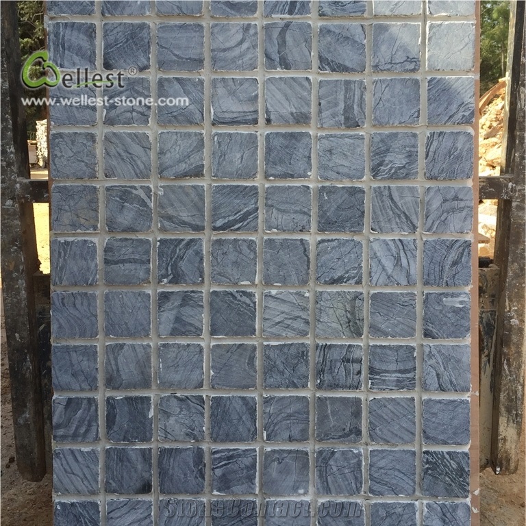 M711 Marble Paving Meshed Ancient Wood Grain