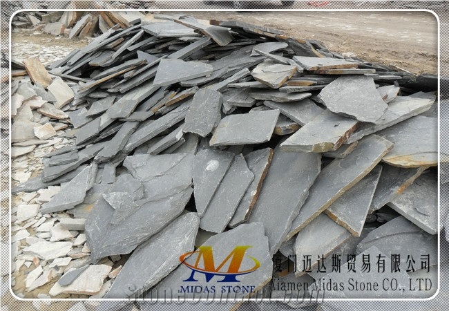 China Rustic Slate Pavers/ Black Slate Tiles