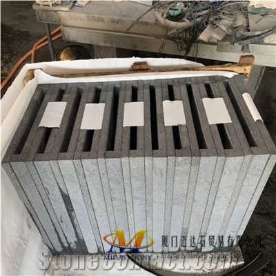 Sawn Cut Basalt Tiles with Cat Paws