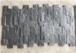 Black Stacked Stone Veneer For Wall Cladding,Culture Stone