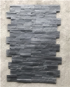 Black Stacked Stone Veneer For Wall Cladding,Culture Stone