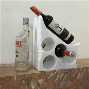 White Cloud Marble Wine Bottle Hanger
