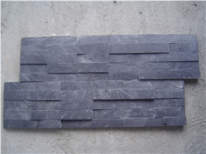 Black Slate Stacked Stone Veneer
